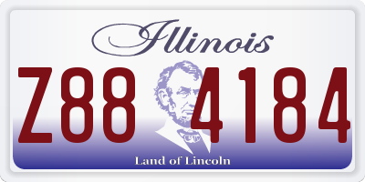 IL license plate Z884184