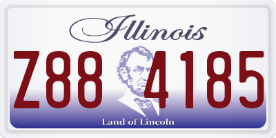 IL license plate Z884185