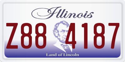IL license plate Z884187