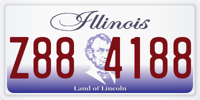 IL license plate Z884188