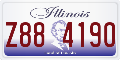 IL license plate Z884190