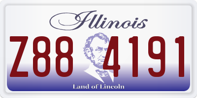 IL license plate Z884191