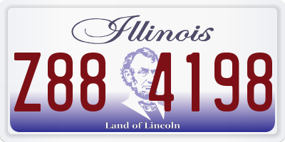 IL license plate Z884198