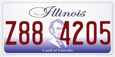IL license plate Z884205