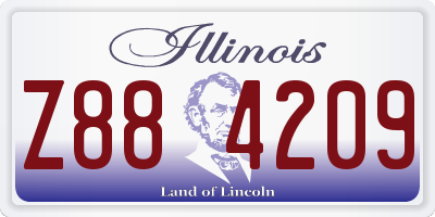 IL license plate Z884209
