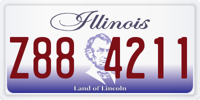 IL license plate Z884211