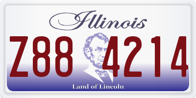 IL license plate Z884214