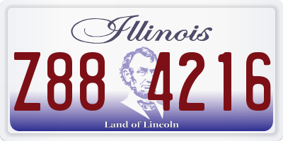 IL license plate Z884216