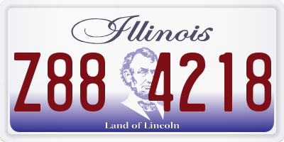 IL license plate Z884218