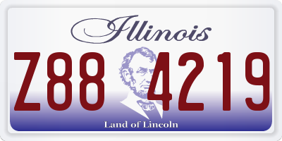 IL license plate Z884219