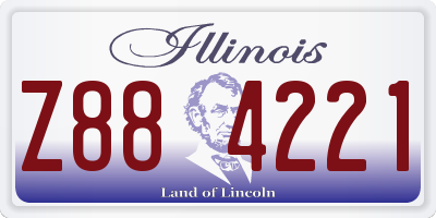 IL license plate Z884221