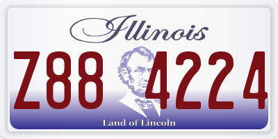 IL license plate Z884224