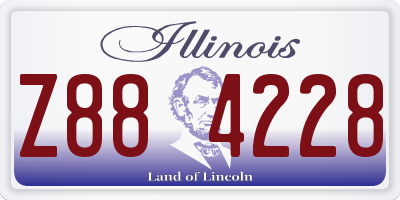 IL license plate Z884228