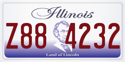 IL license plate Z884232