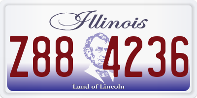 IL license plate Z884236