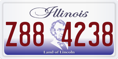IL license plate Z884238