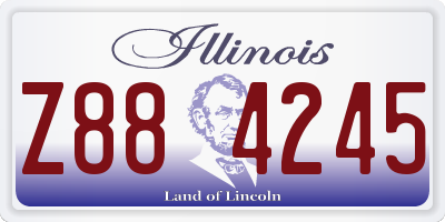 IL license plate Z884245