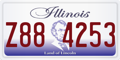 IL license plate Z884253