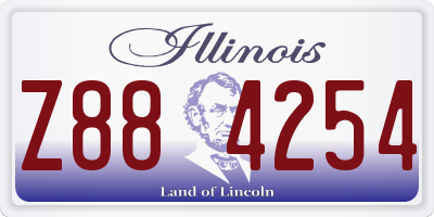 IL license plate Z884254