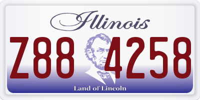 IL license plate Z884258