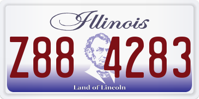 IL license plate Z884283
