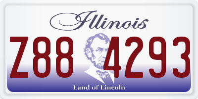 IL license plate Z884293