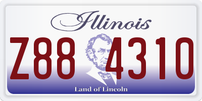 IL license plate Z884310