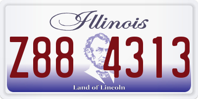 IL license plate Z884313