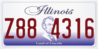 IL license plate Z884316