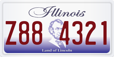 IL license plate Z884321
