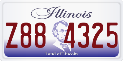 IL license plate Z884325