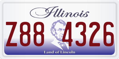 IL license plate Z884326