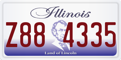 IL license plate Z884335