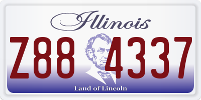 IL license plate Z884337