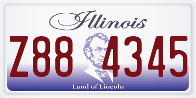 IL license plate Z884345