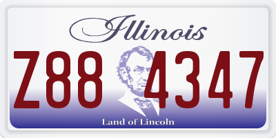 IL license plate Z884347