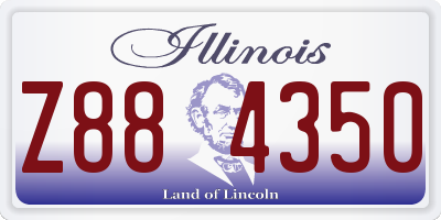 IL license plate Z884350