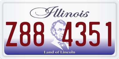 IL license plate Z884351