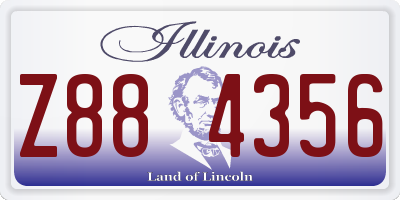 IL license plate Z884356