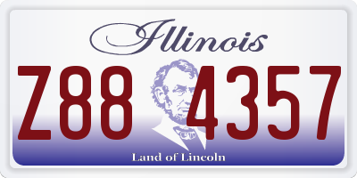 IL license plate Z884357