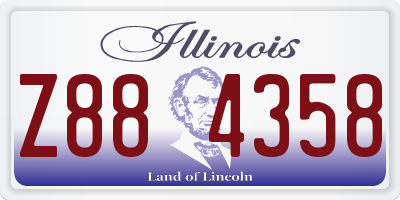 IL license plate Z884358