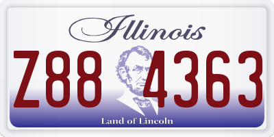 IL license plate Z884363