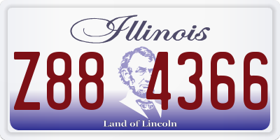 IL license plate Z884366