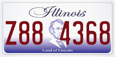 IL license plate Z884368