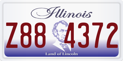 IL license plate Z884372