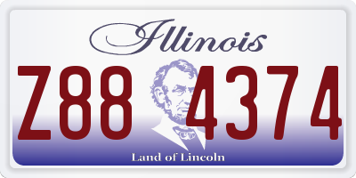 IL license plate Z884374