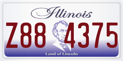 IL license plate Z884375