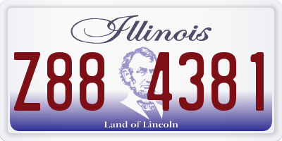 IL license plate Z884381