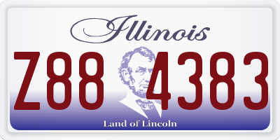 IL license plate Z884383