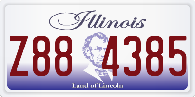IL license plate Z884385